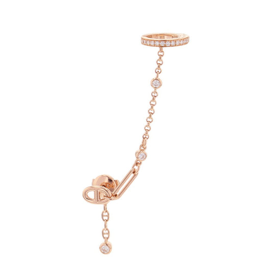 HERMES Chaine d'Ancre・Chaos EarringsH222525B 18K Pink Gold