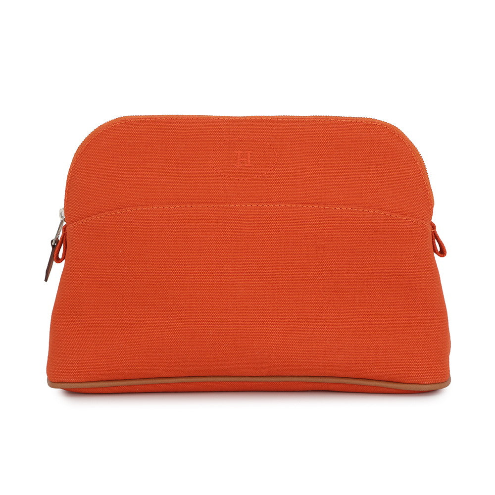 HERMES Bolide Pouch Orange Canvas Size MM
