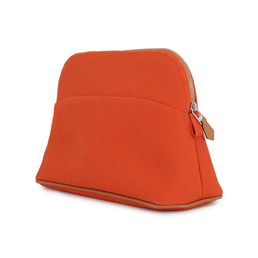 HERMES Bolide Pouch Orange Canvas Size MM