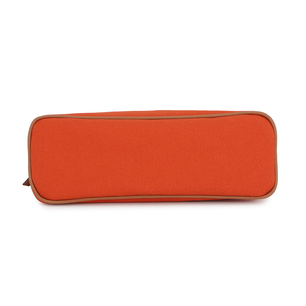 HERMES Bolide Pouch Orange Canvas Size MM