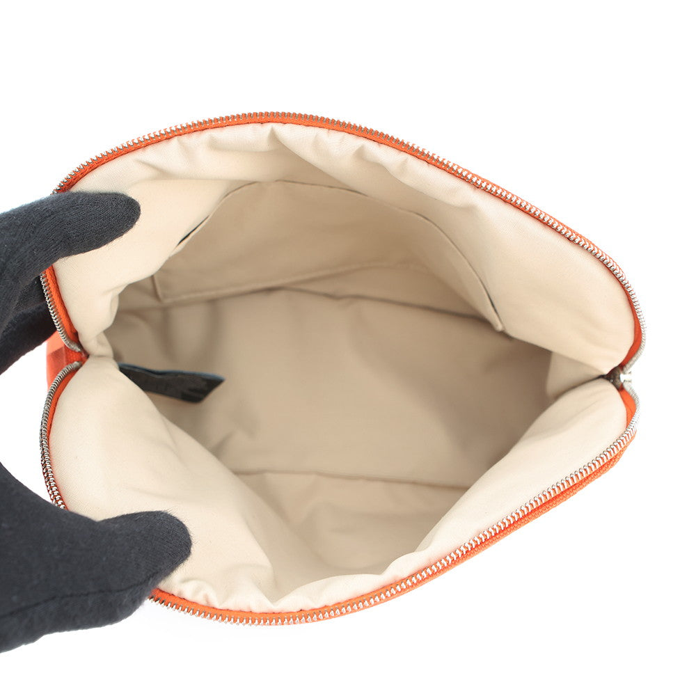 HERMES Bolide Pouch Orange Canvas Size MM
