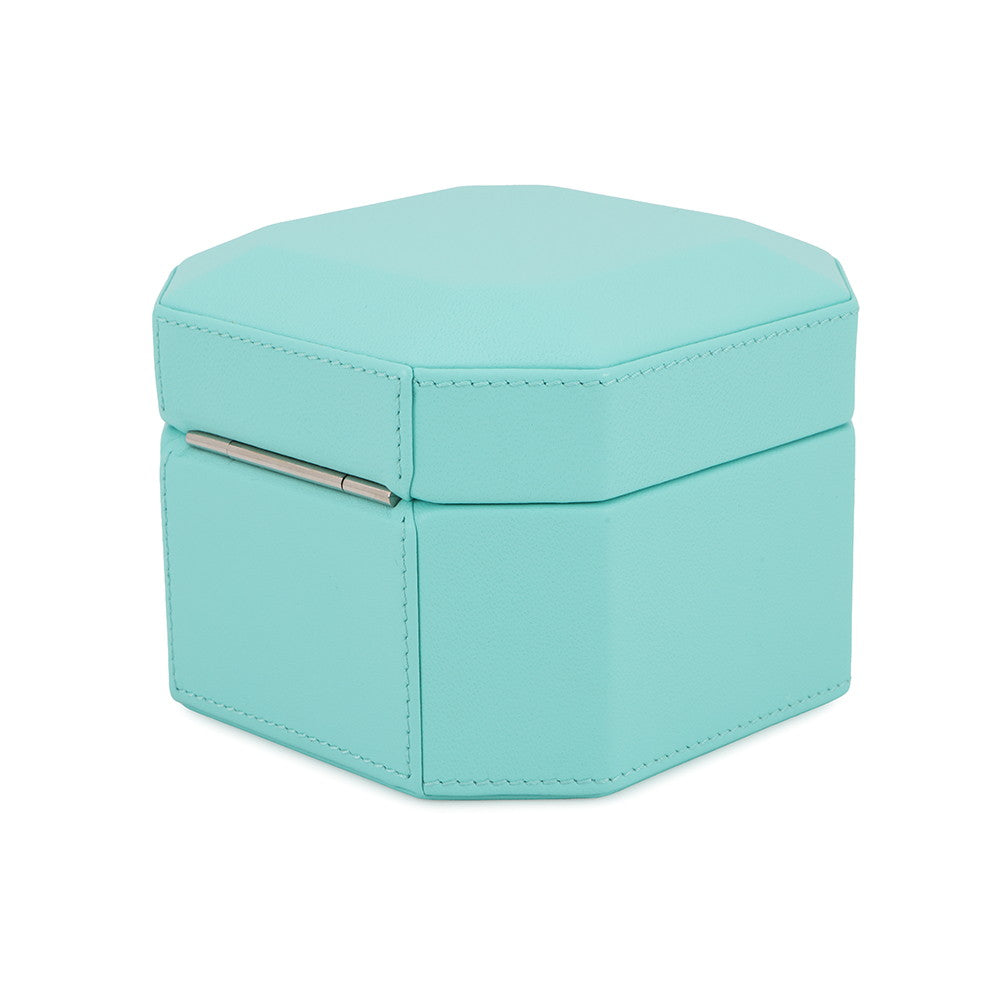 TIFFANY&Co. Faceted Jewelry Box Small TIFFANY&Co.Blue Leather Size Small