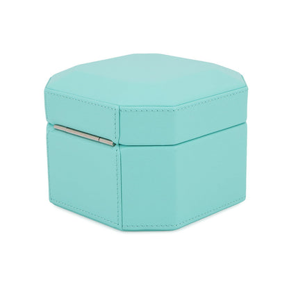 TIFFANY&Co. Faceted Jewelry Box Small TIFFANY&Co.Blue Leather Size Small