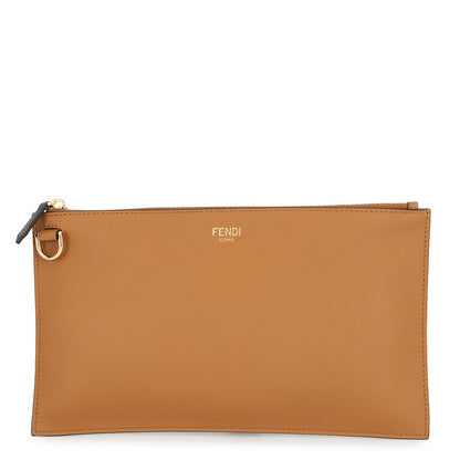 FENDI Clutch Bag Brown8N0149 Leather