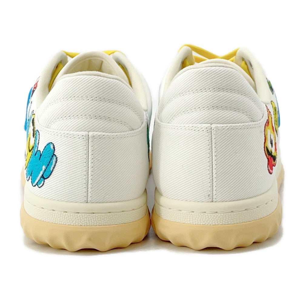GUCCI Hattie Stuart Mac 80 Sneakers White/Multicolor Canvas Rubber Size 8(Approximately10.6")