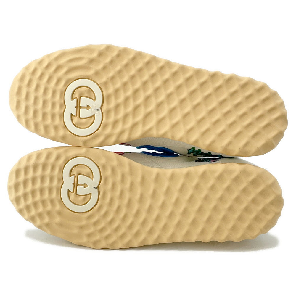 GUCCI Hattie Stuart Mac 80 Sneakers White/Multicolor Canvas Rubber Size 8(Approximately10.6")