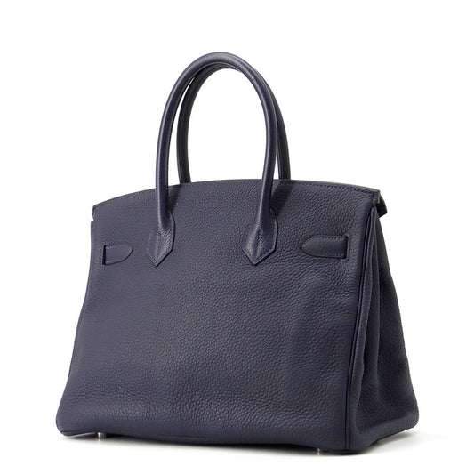 HERMES Birkin Verso Blue Nuit/Rose Purple Taurillon Clemence Size 30