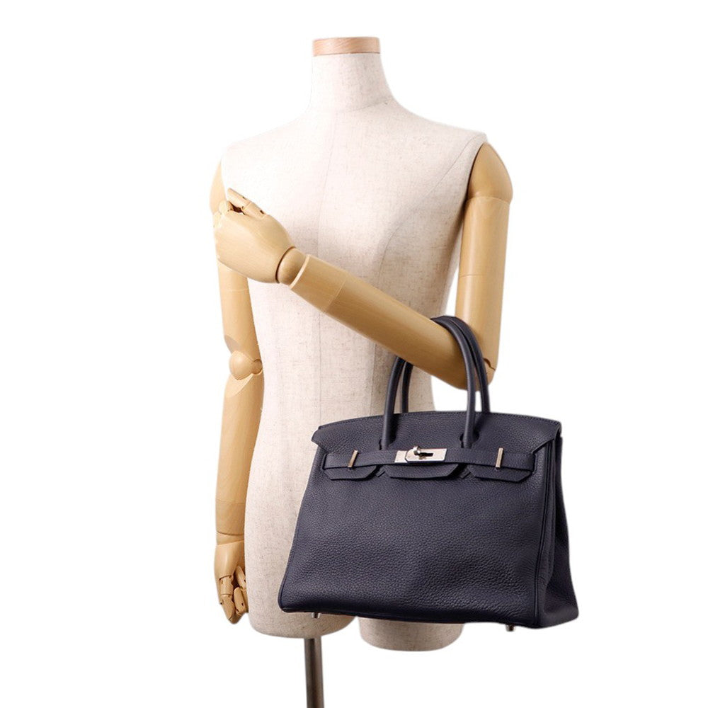 HERMES Birkin Verso Blue Nuit/Rose Purple Taurillon Clemence Size 30