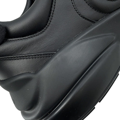 GUCCI Lighton Sneakers Black757857 CowhideLeather Size 9 1/2(Approximately11.2")