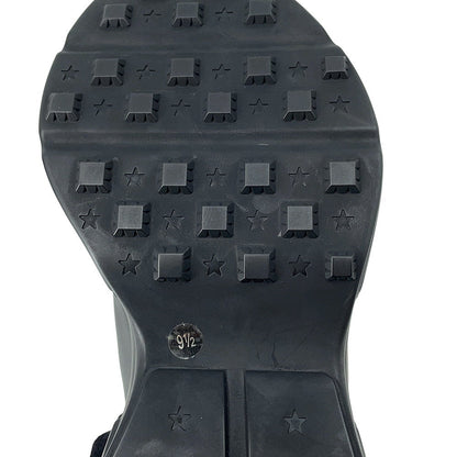 GUCCI Lighton Sneakers Black757857 CowhideLeather Size 9 1/2(Approximately11.2")