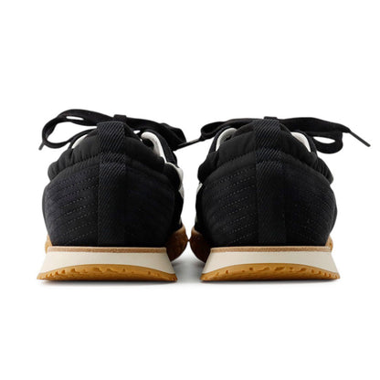 HERMES Sneakers 《Jet》 BlackH252013Z 02350 Parachute Fabric Chèvre Velour Size 37