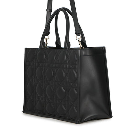 Dior Macrocannage Book Tote Bag BlackM1324OWHP Calf Leather Size Medium