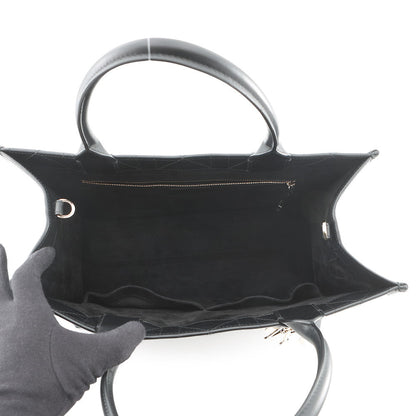 Dior Macrocannage Book Tote Bag BlackM1324OWHP Calf Leather Size Medium