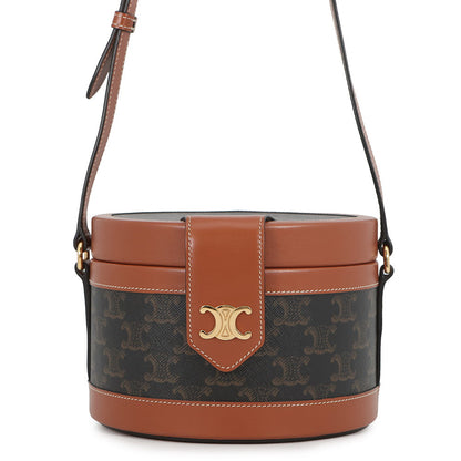 CELINE Triomphe Tambour Tan195192 PVC Leather Size Medium