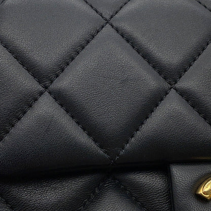 CHANEL Mini Matelasse Pearl Chainshoulder Bag BlackAS2855 Lambskin