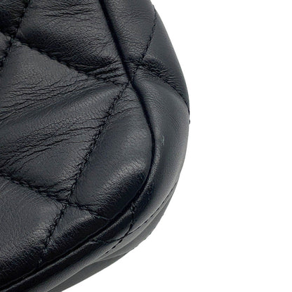 CHANEL Mini Matelasse Pearl Chainshoulder Bag BlackAS2855 Lambskin