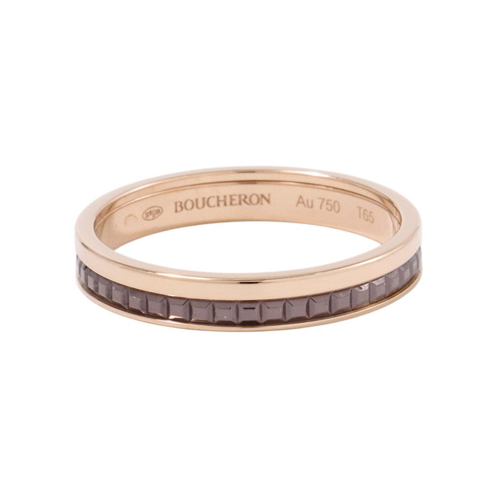 Boucheron Quatre Classic Ring Half Size 65/Approximately 24JAL00175 K18PG K18YG BrownPVD