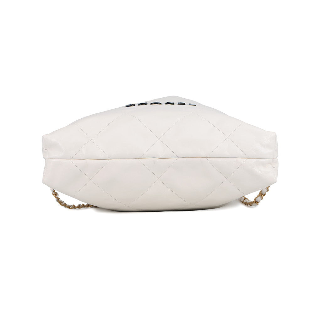 CHANEL CHANEL22 Backpack WhiteAS3313 Leather Size Large