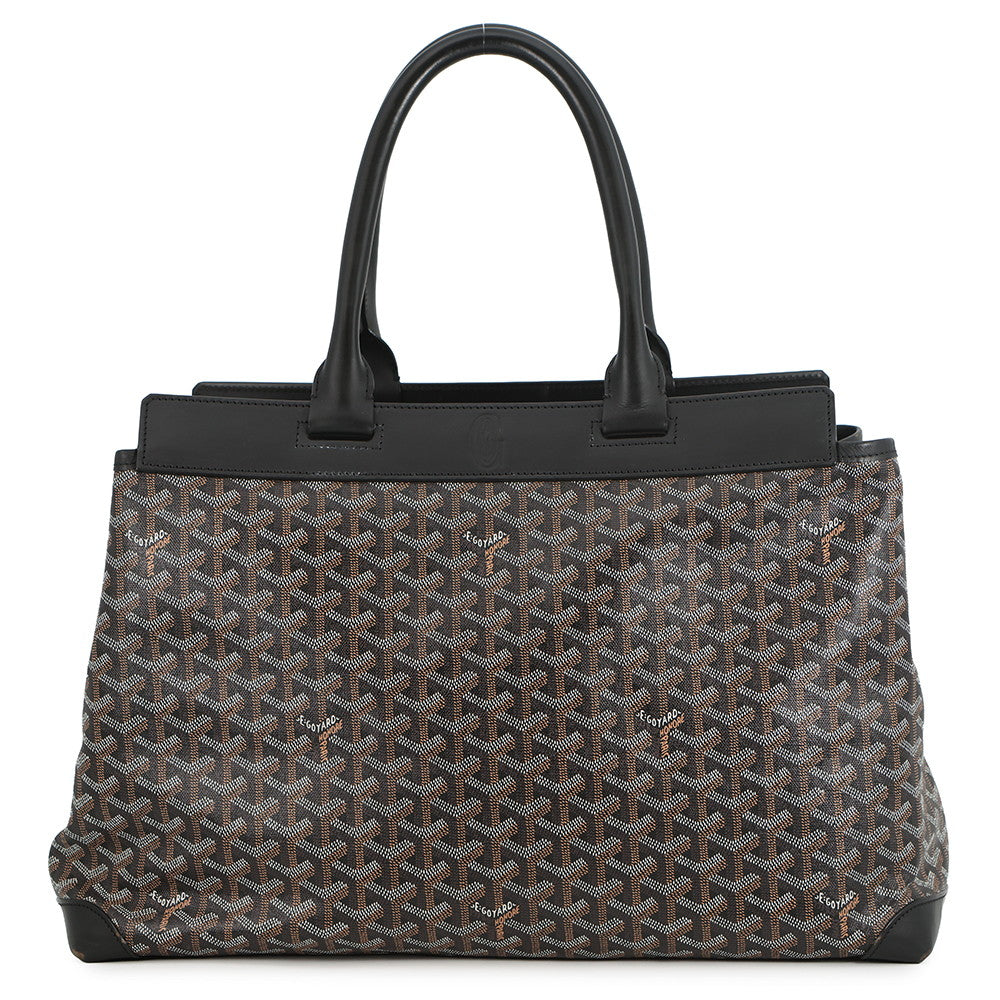 GOYARD Bellecious Black PVC Leather Size MM