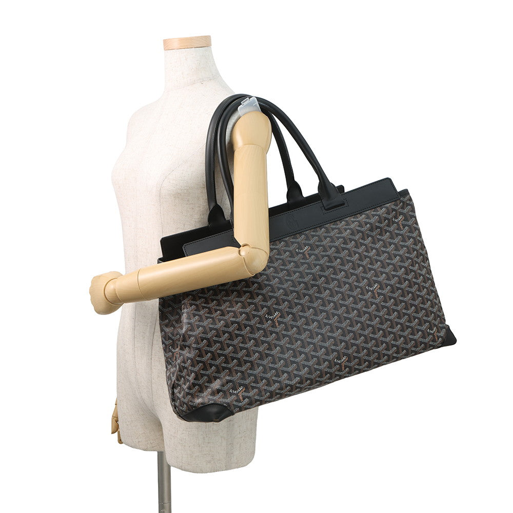 GOYARD Bellecious Black PVC Leather Size MM