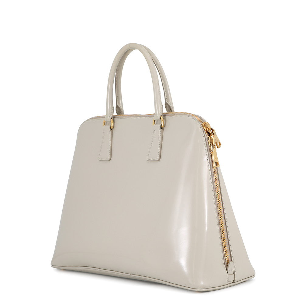 PRADA Handbag Light GrayBL0861 Leather