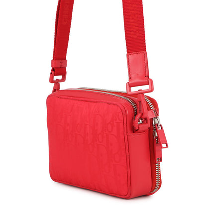 Dior ERL Collaboration Mirage Zip Pouch Shoulder Bag Red2ESBC119RAY Nylon Leather Canvas