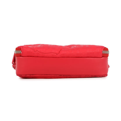 Dior ERL Collaboration Mirage Zip Pouch Shoulder Bag Red2ESBC119RAY Nylon Leather Canvas