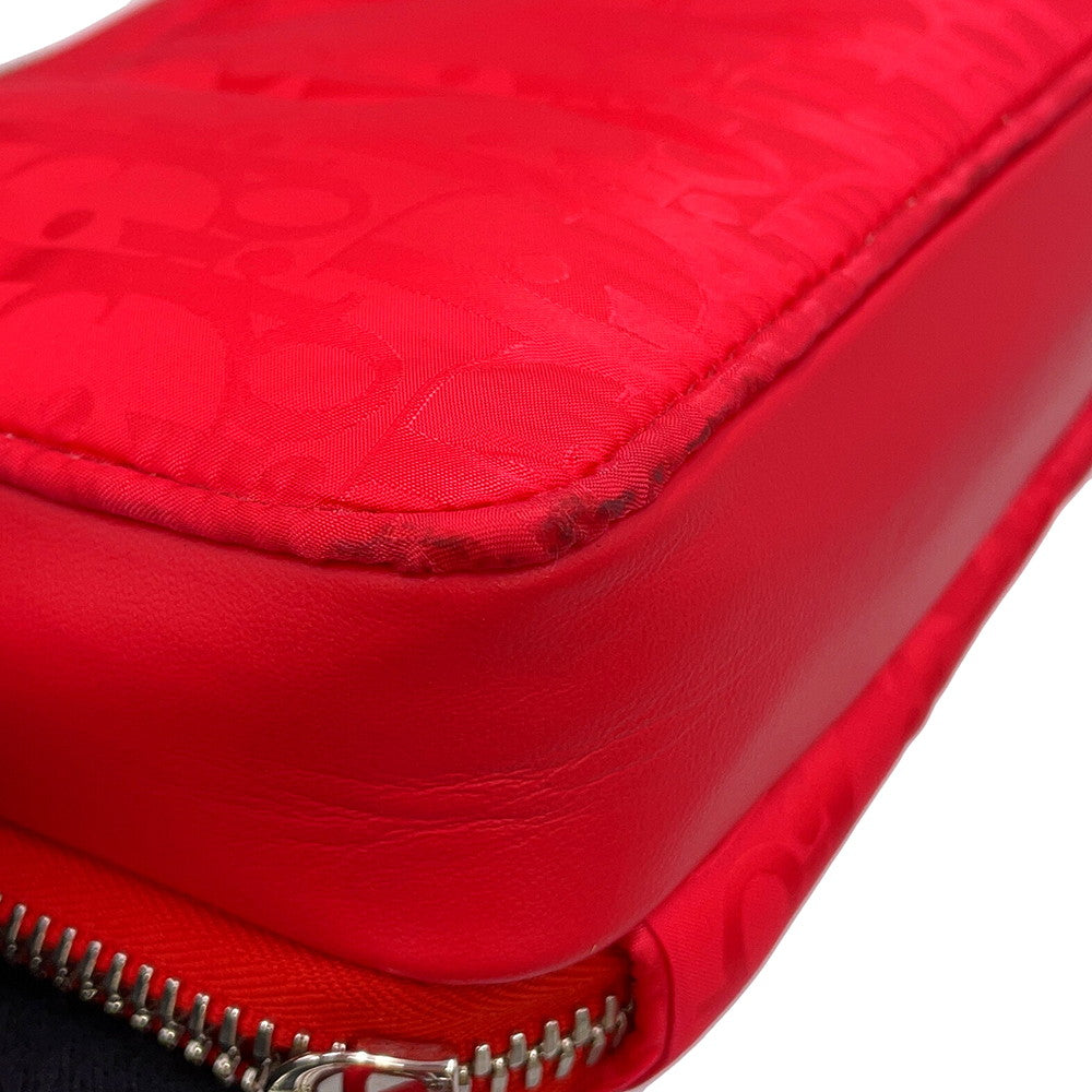 Dior ERL Collaboration Mirage Zip Pouch Shoulder Bag Red2ESBC119RAY Nylon Leather Canvas