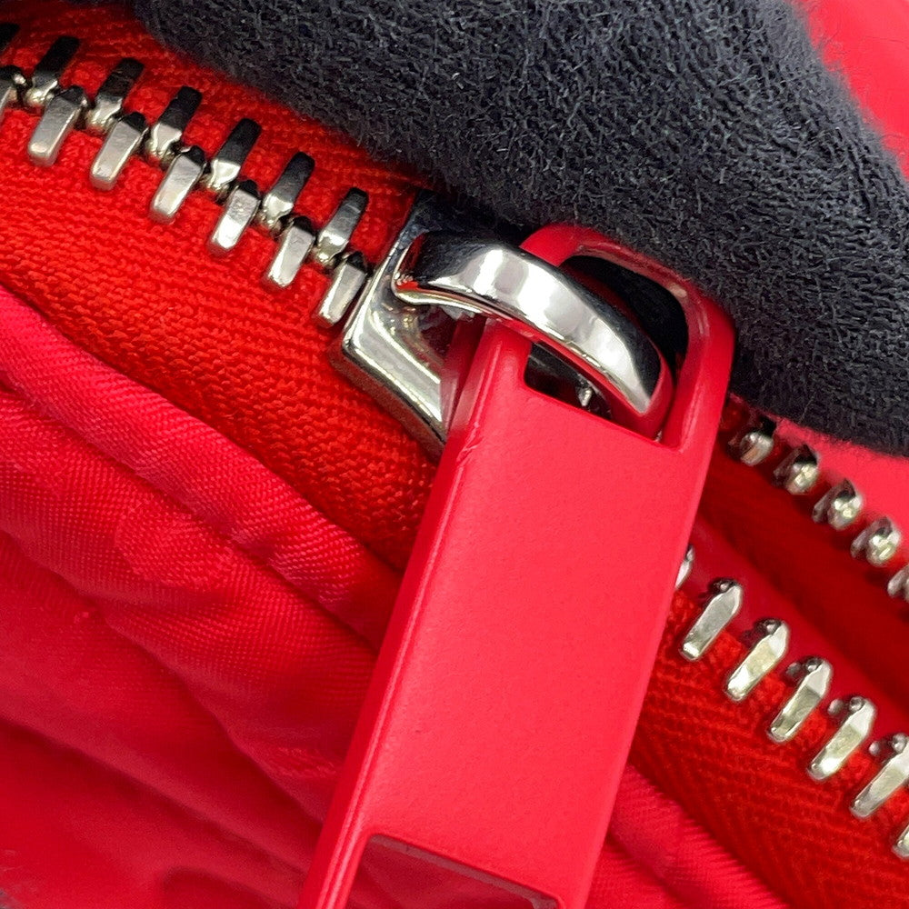 Dior ERL Collaboration Mirage Zip Pouch Shoulder Bag Red2ESBC119RAY Nylon Leather Canvas