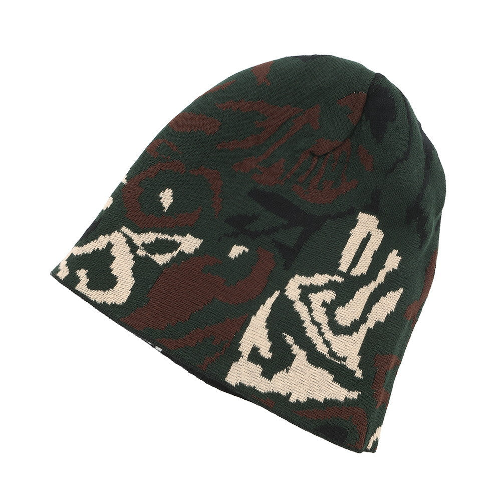 LOUIS VUITTON Scribble Beanie LV Fit Size s Black/White/GreenM5278A Cotton100%