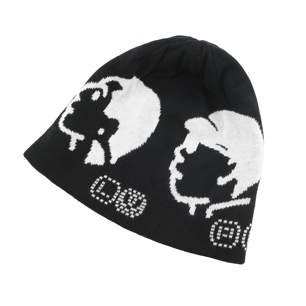 LOUIS VUITTON LV Fit Friendship Beanie Size S Black/White/BlueM5259A Cotton100%