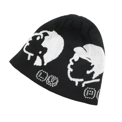 LOUIS VUITTON LV Fit Friendship Beanie Size S Black/White/BlueM5259A Cotton100%