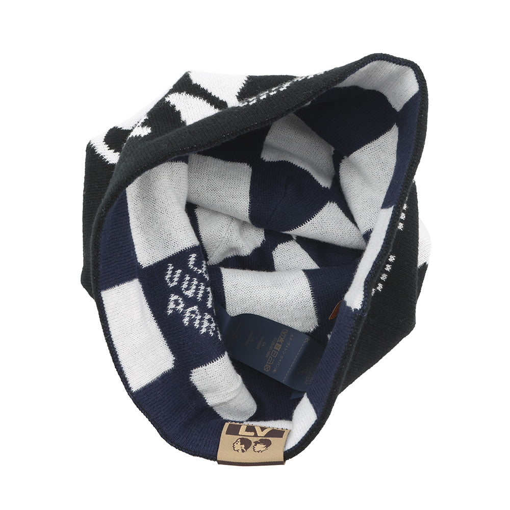 LOUIS VUITTON LV Fit Friendship Beanie Size S Black/White/BlueM5259A Cotton100%
