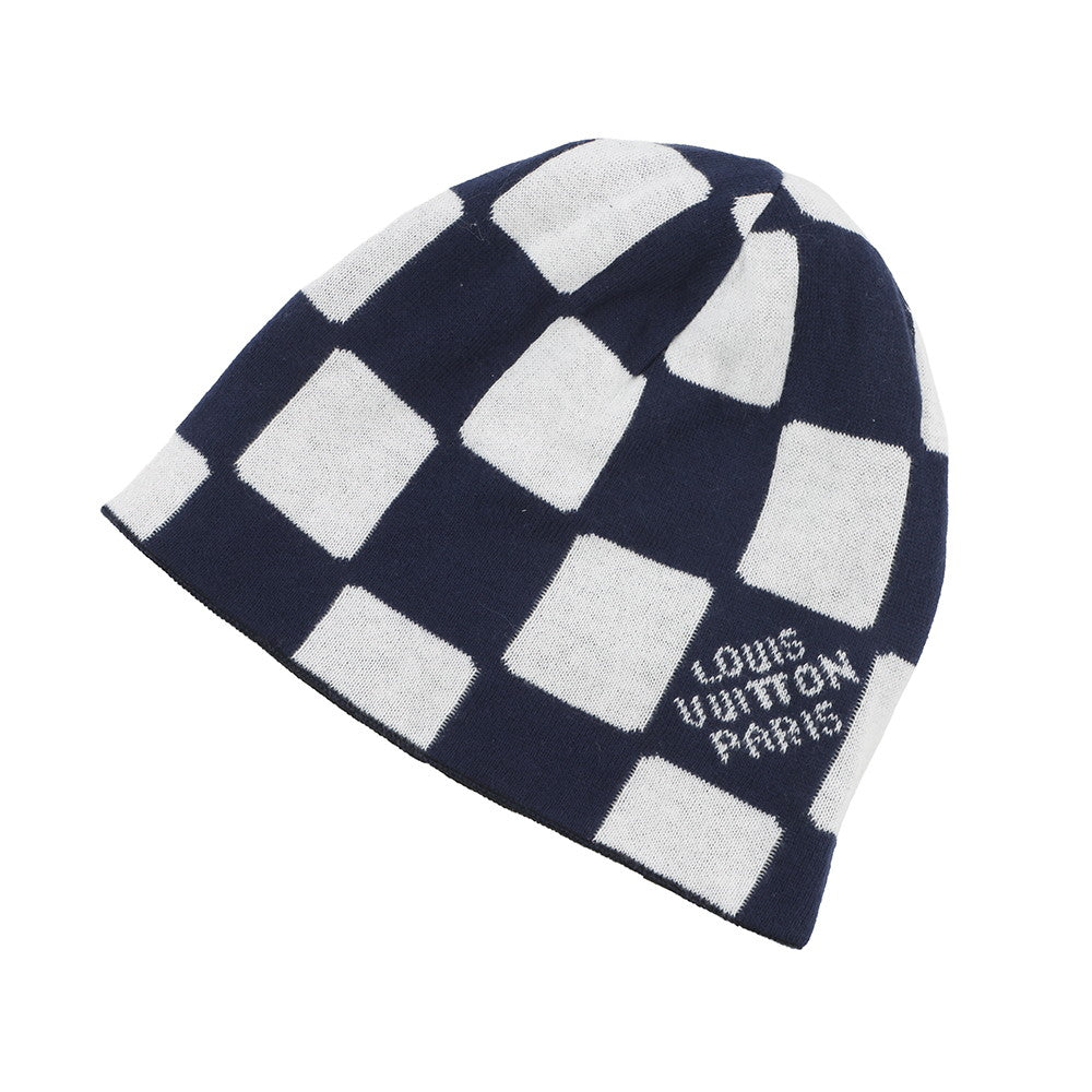 LOUIS VUITTON LV Fit Friendship Beanie Size S Black/White/BlueM5259A Cotton100%