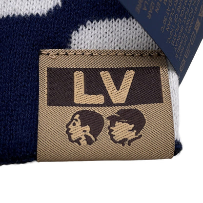 LOUIS VUITTON LV Fit Friendship Beanie Size S Black/White/BlueM5259A Cotton100%