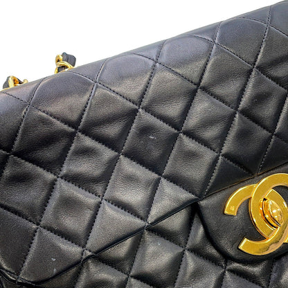 CHANEL Jumbo Matelasse ChainShoulder Bag BlackA01094 Lambskin Size 34