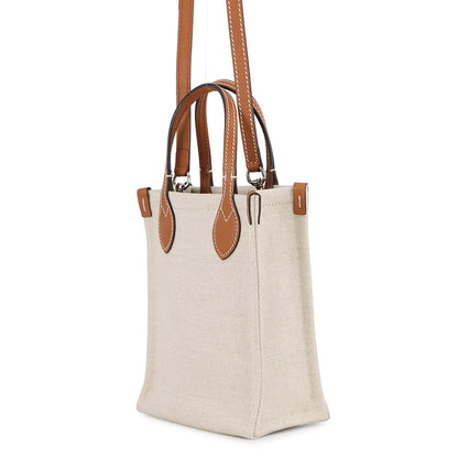 GUCCI Super Mini Tote Bag Ivory/Brown799300 Canvas Leather