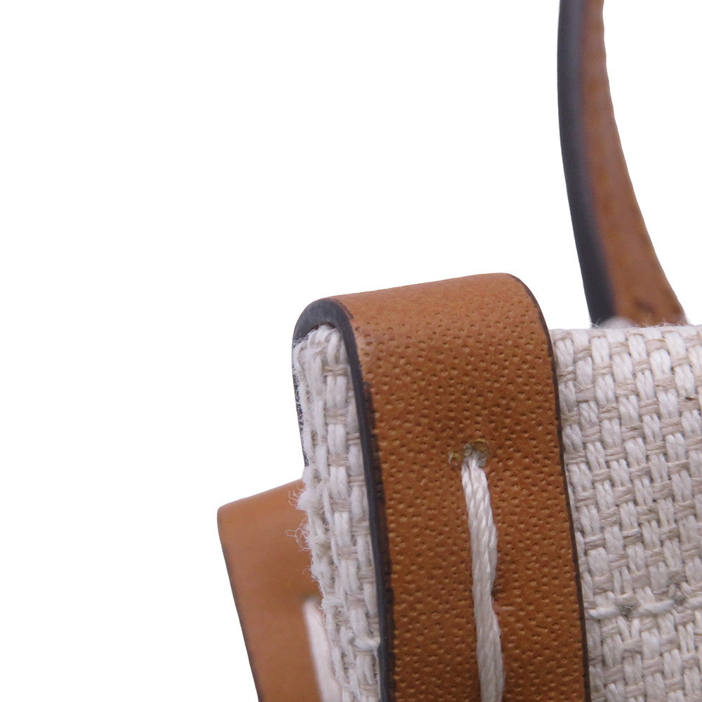 GUCCI Super Mini Tote Bag Ivory/Brown799300 Canvas Leather