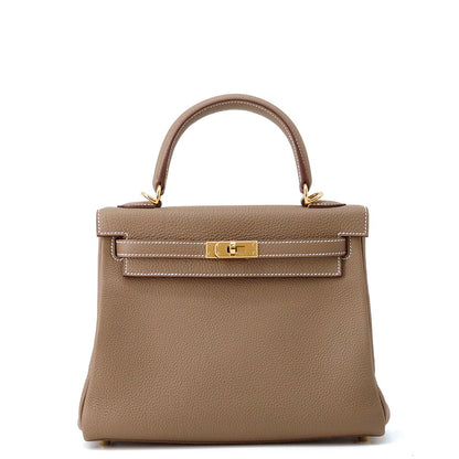 HERMES Kelly Retourne Etoupe Togo Leather Size 25