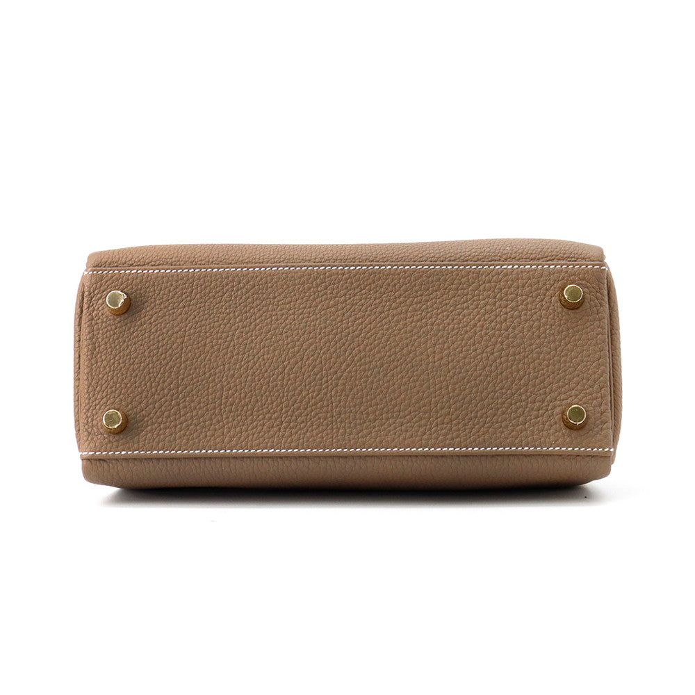 HERMES Kelly Retourne Etoupe Togo Leather Size 25