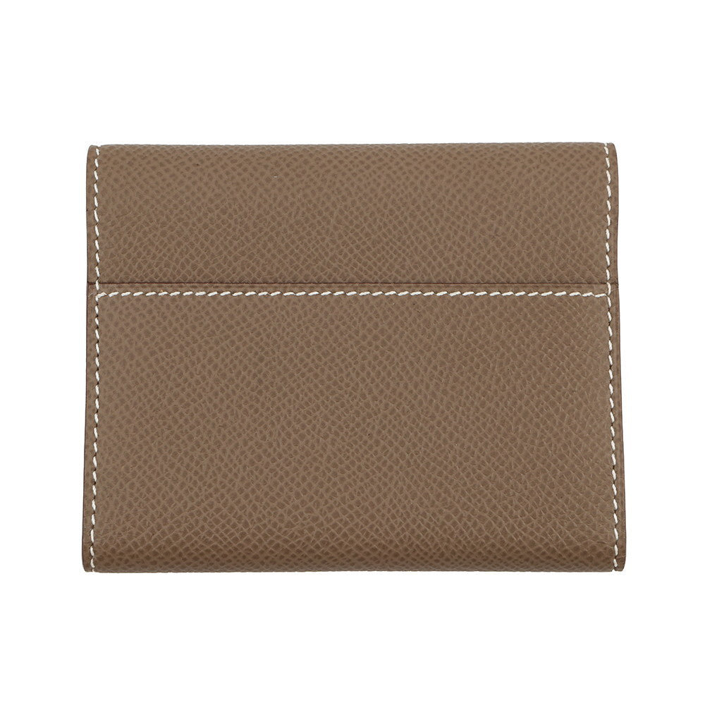 HERMES Clic Card Case Etoupe Epsom