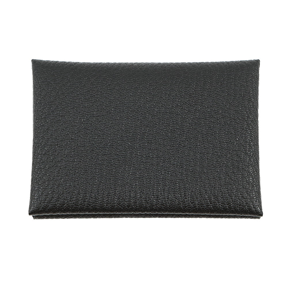 HERMES Calvi Duo Black Chevre Myzore Goatskin