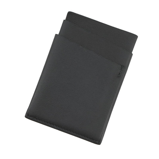 HERMES Citadel 4CC Card Case Black Swift Leather