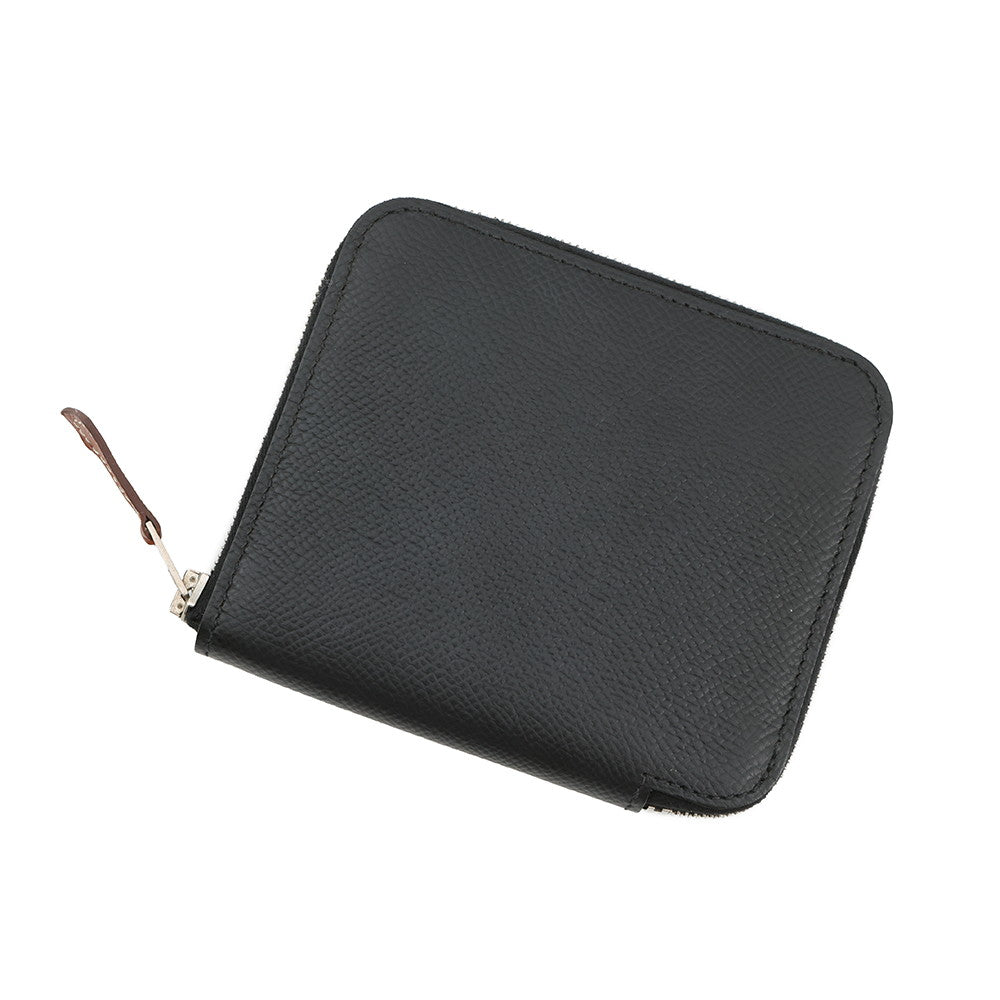 HERMES Azap compact silk in Black Epsom