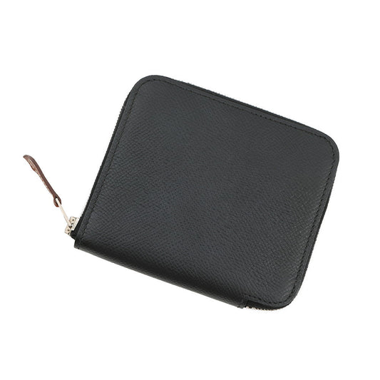 HERMES Azap compact silk in Black Epsom