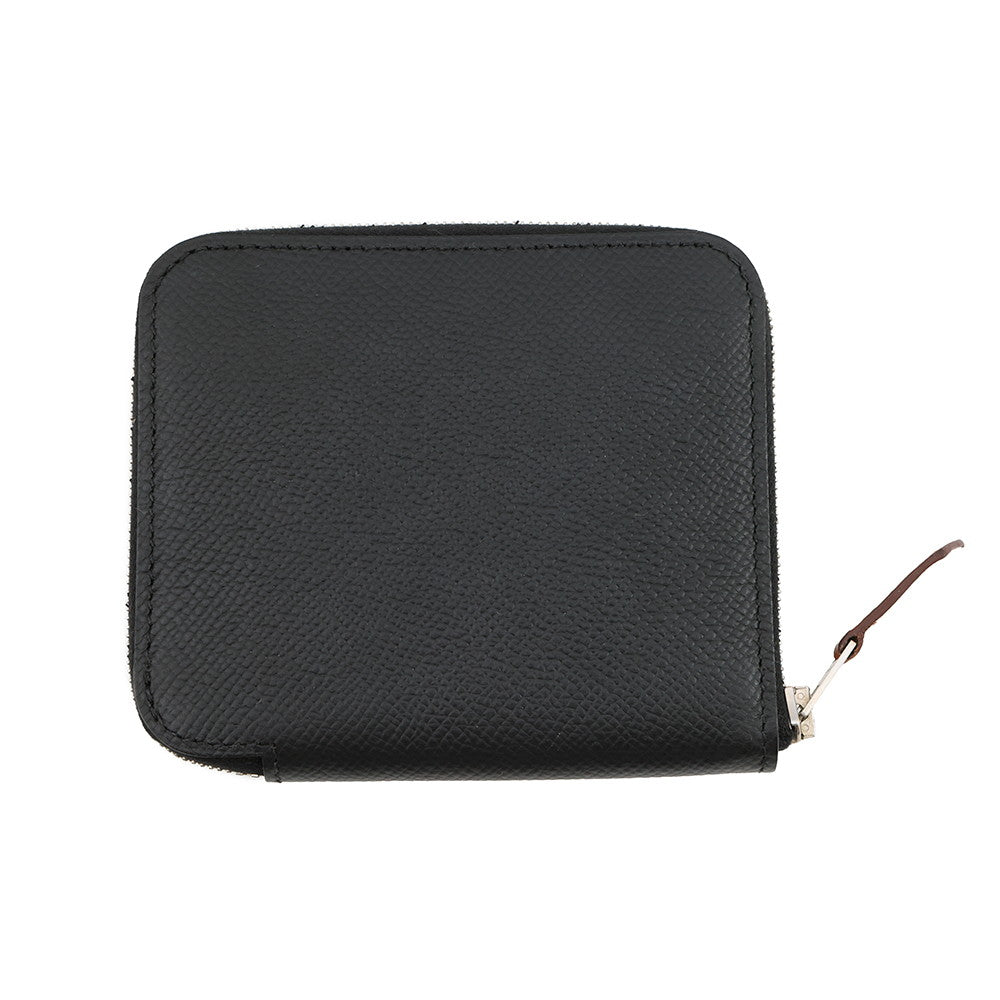 HERMES Azap compact silk in Black Epsom