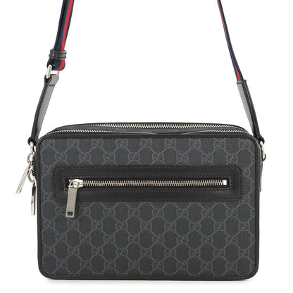GUCCI GGBlack Shoulder Bag Black822072 FADJA GG Supreme Leather