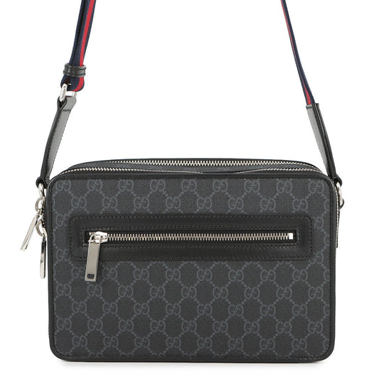 GUCCI GGBlack Shoulder Bag Black822072 FADJA GG Supreme Leather