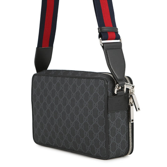 GUCCI GGBlack Shoulder Bag Black822072 FADJA GG Supreme Leather
