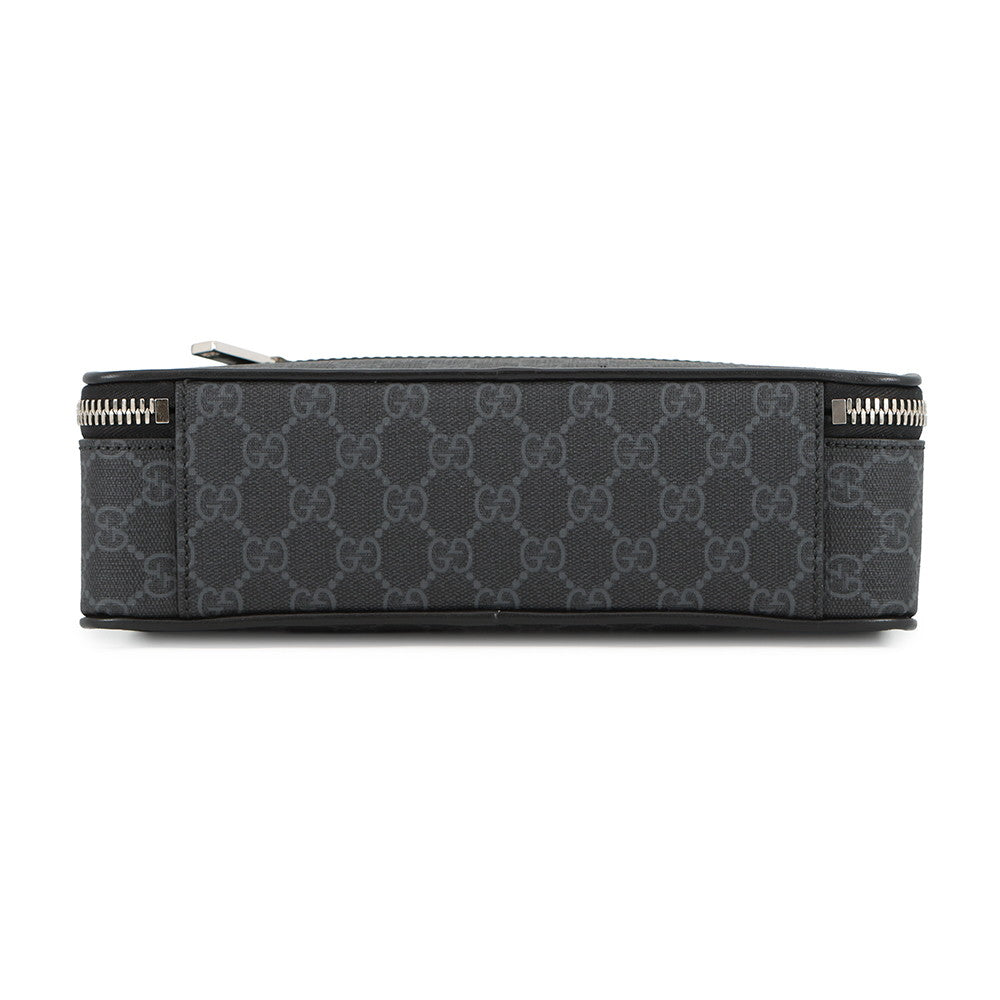 GUCCI GGBlack Shoulder Bag Black822072 FADJA GG Supreme Leather